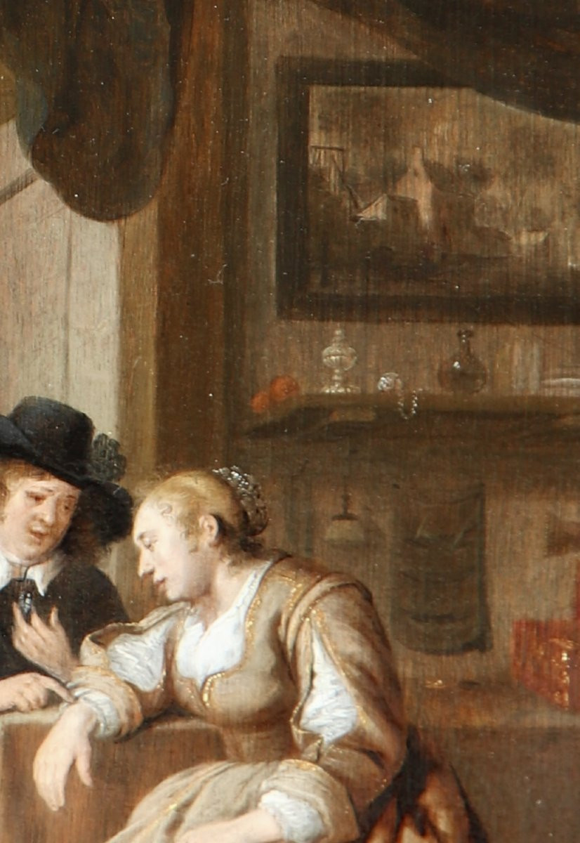 Jan Miense Molenaer (1609/10 - 1668), A Flirting Couple-photo-6