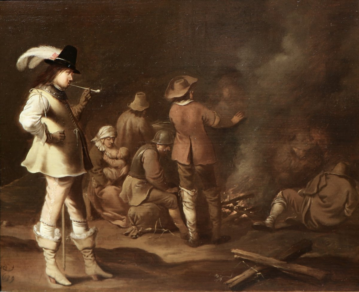Pieter Quast (circa 1605/06 - 1647), Interior Scene In A Guardroom-photo-1