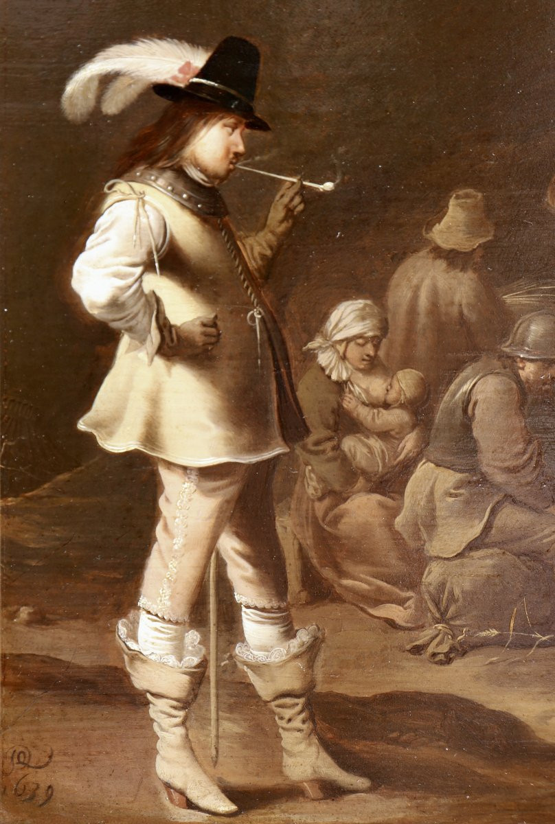 Pieter Quast (circa 1605/06 - 1647), Interior Scene In A Guardroom-photo-5
