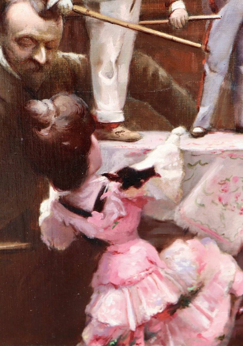 Charles-albert De Saint-genois, Self-portrait With Three Puppets-photo-7