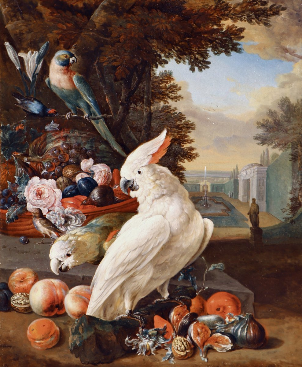 Willem Van Royen II (1672 - 1742), Birds In A Park-photo-1