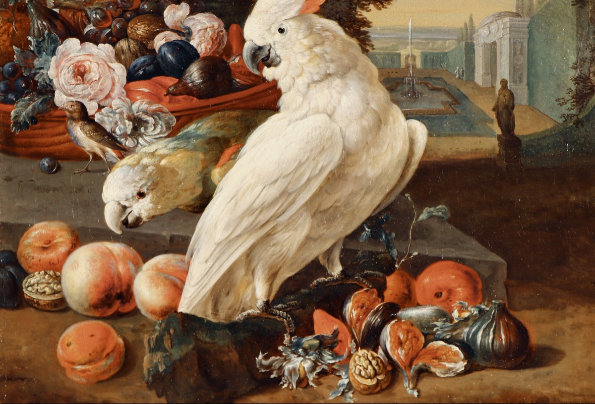 Willem Van Royen II (1672 - 1742), Birds In A Park-photo-4