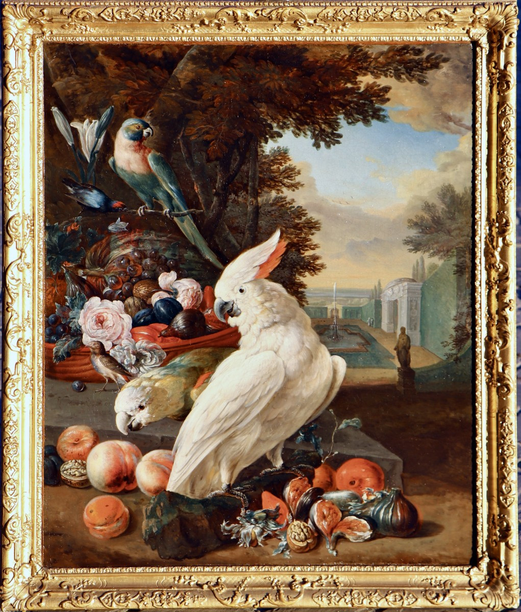 Willem Van Royen II (1672 - 1742), Birds In A Park