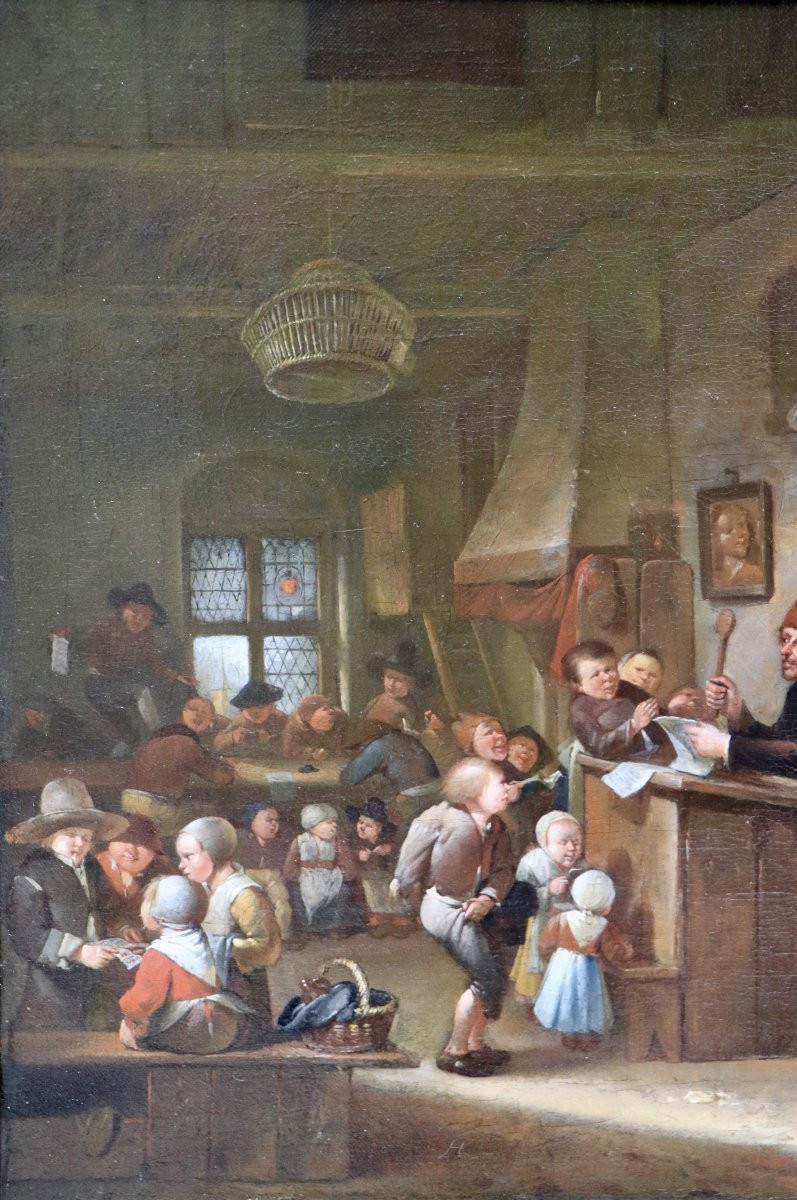 Egbert I van Heemskerck (1610 - 1680), Vue d'une salle de classe-photo-2