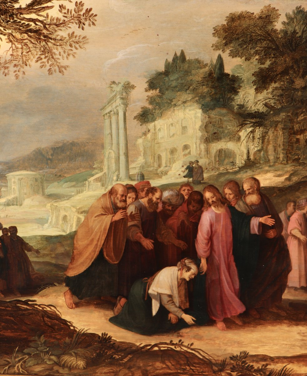 Jan Pynas (vers 1581/82 - 1631), Jésus et la femme hémorroïsse-photo-3