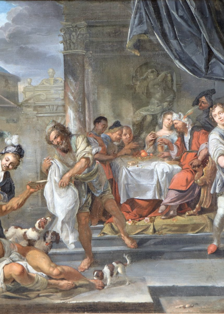 Jacob Toorenvliet (1640 - 1719), The Parable Of The Rich Man And Poor Lazarus-photo-3
