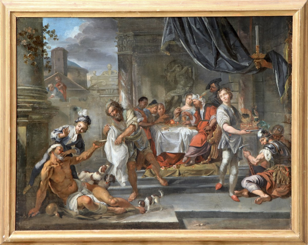 Jacob Toorenvliet (1640 - 1719), The Parable Of The Rich Man And Poor Lazarus