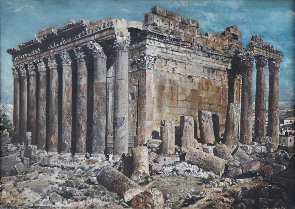 B. de Biassio, Le temple romain de Bacchus à Baalbek (1890)-photo-1