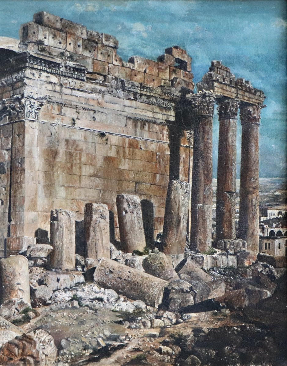 B. de Biassio, Le temple romain de Bacchus à Baalbek (1890)-photo-4