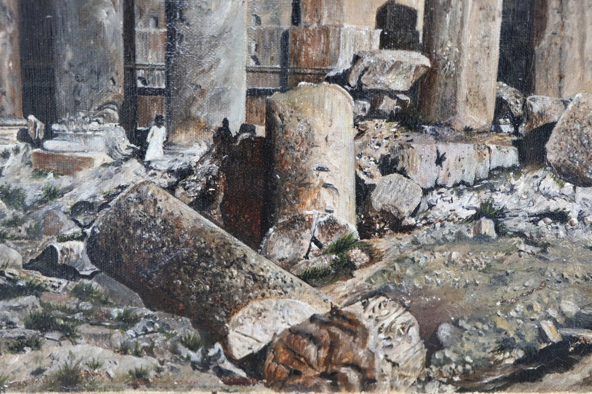 B. de Biassio, Le temple romain de Bacchus à Baalbek (1890)-photo-6