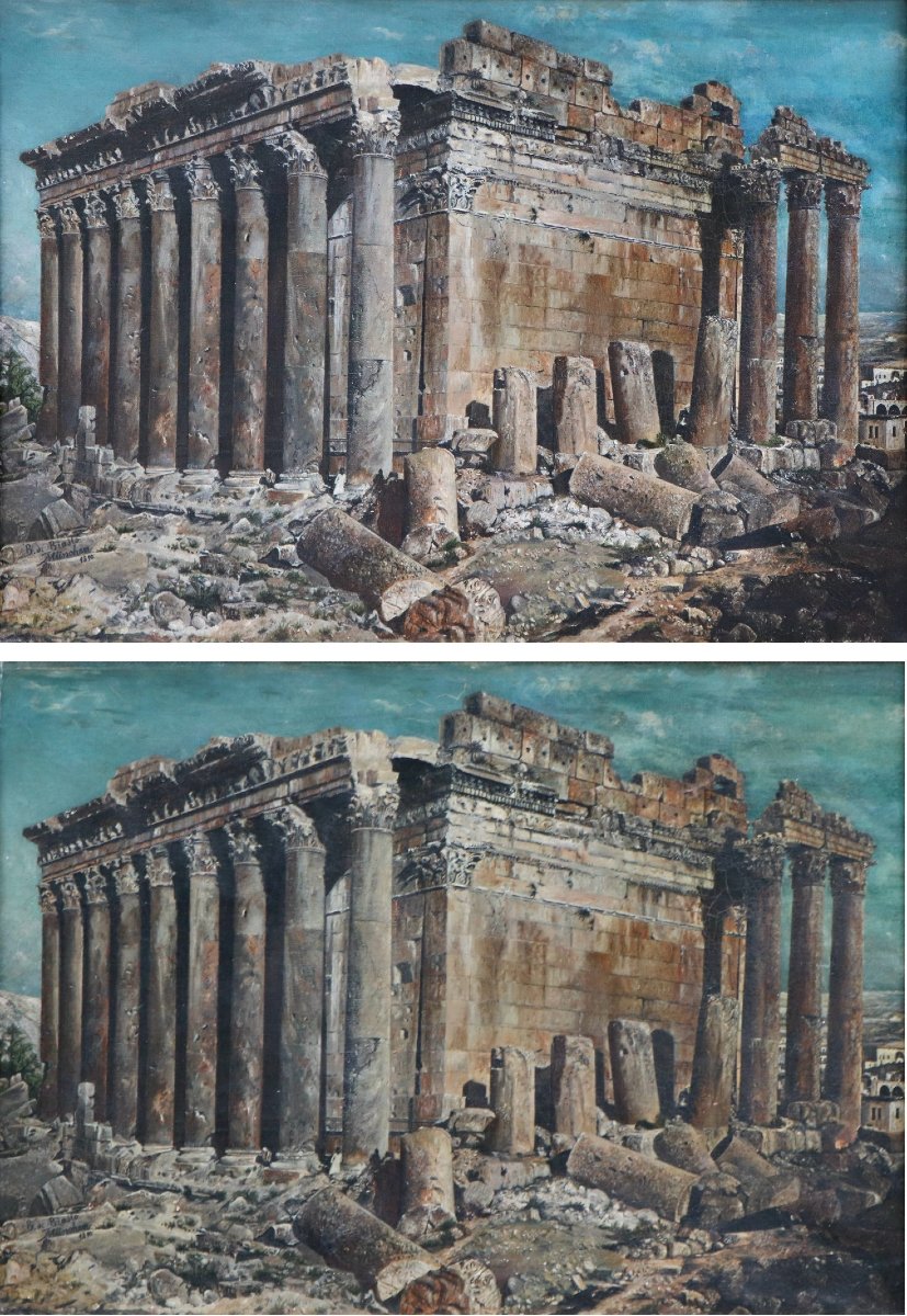 B. de Biassio, Le temple romain de Bacchus à Baalbek (1890)-photo-7