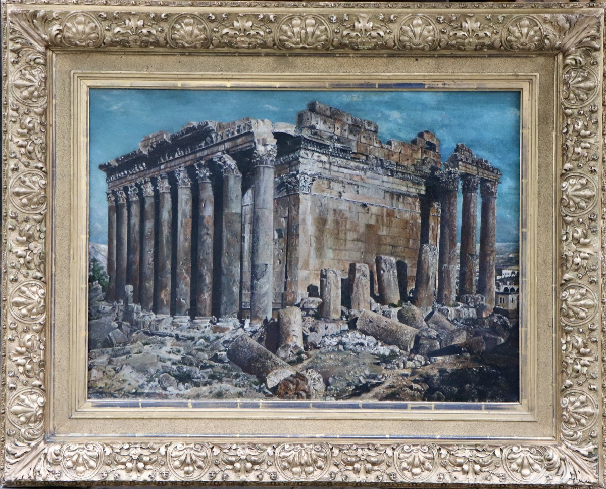 B. de Biassio, Le temple romain de Bacchus à Baalbek (1890)
