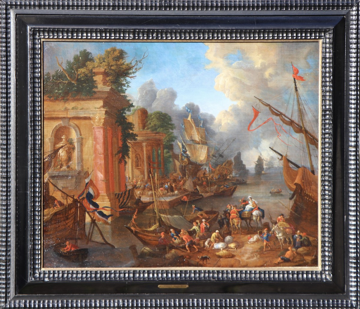 Lucas Smout II (1671 - 1713), Scène de port italianisant 