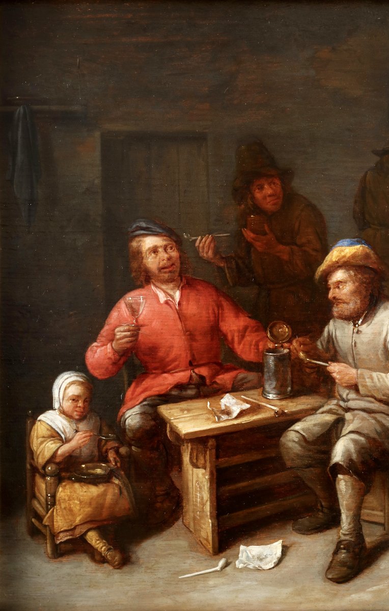 Gillis II van Tilborgh (vers 1625 - vers 1678), Scène d'auberge-photo-3