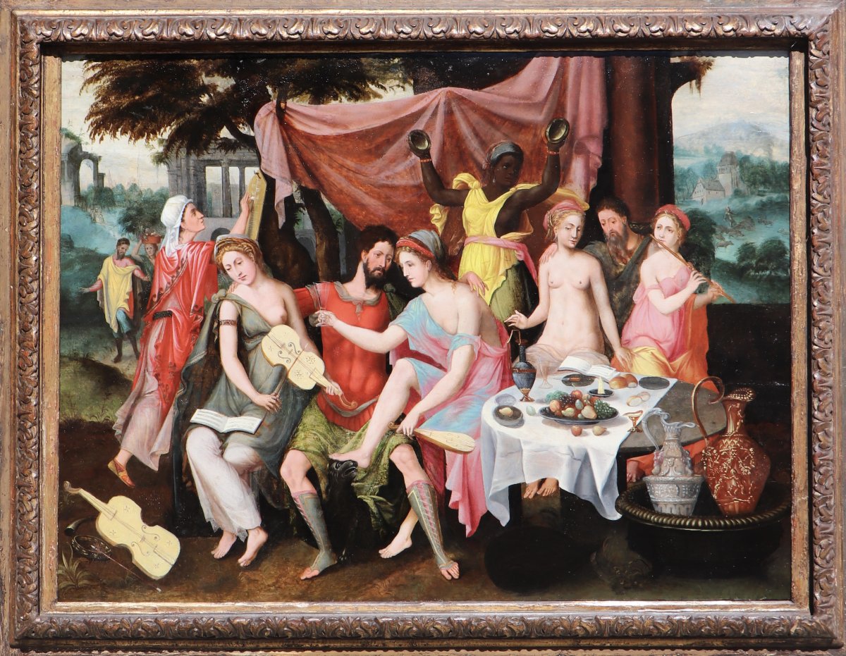Atelier du Maître du Fils Prodigue (vers 1530 - 1560), Le Fils Prodigue parmi les courtisanes