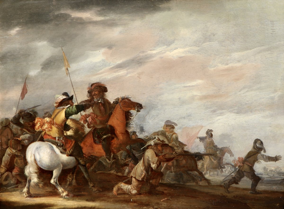Jan Martsen de Jonge (circa 1609 - après 1647), Une scène de bataille-photo-2