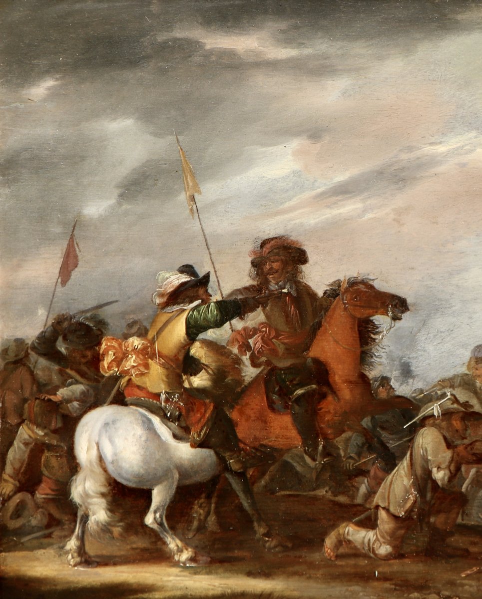 Jan Martsen de Jonge (circa 1609 - après 1647), Une scène de bataille-photo-3