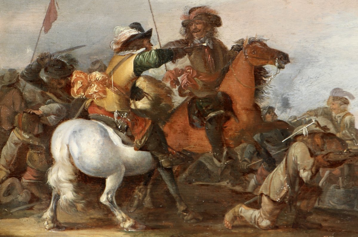 Jan Martsen de Jonge (circa 1609 - après 1647), Une scène de bataille-photo-2