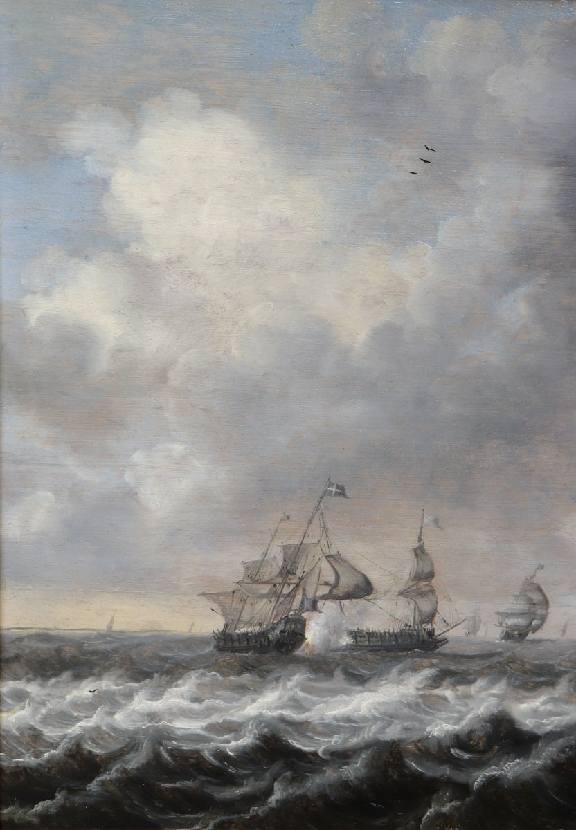 Pieter Van Der Croos (1609/1611–1670),  Marine Painting-photo-3