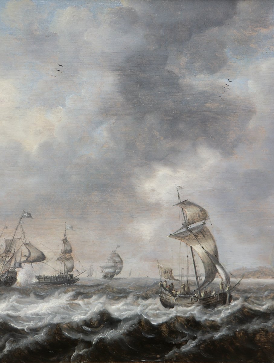 Pieter Van Der Croos (1609/1611–1670),  Marine Painting-photo-4