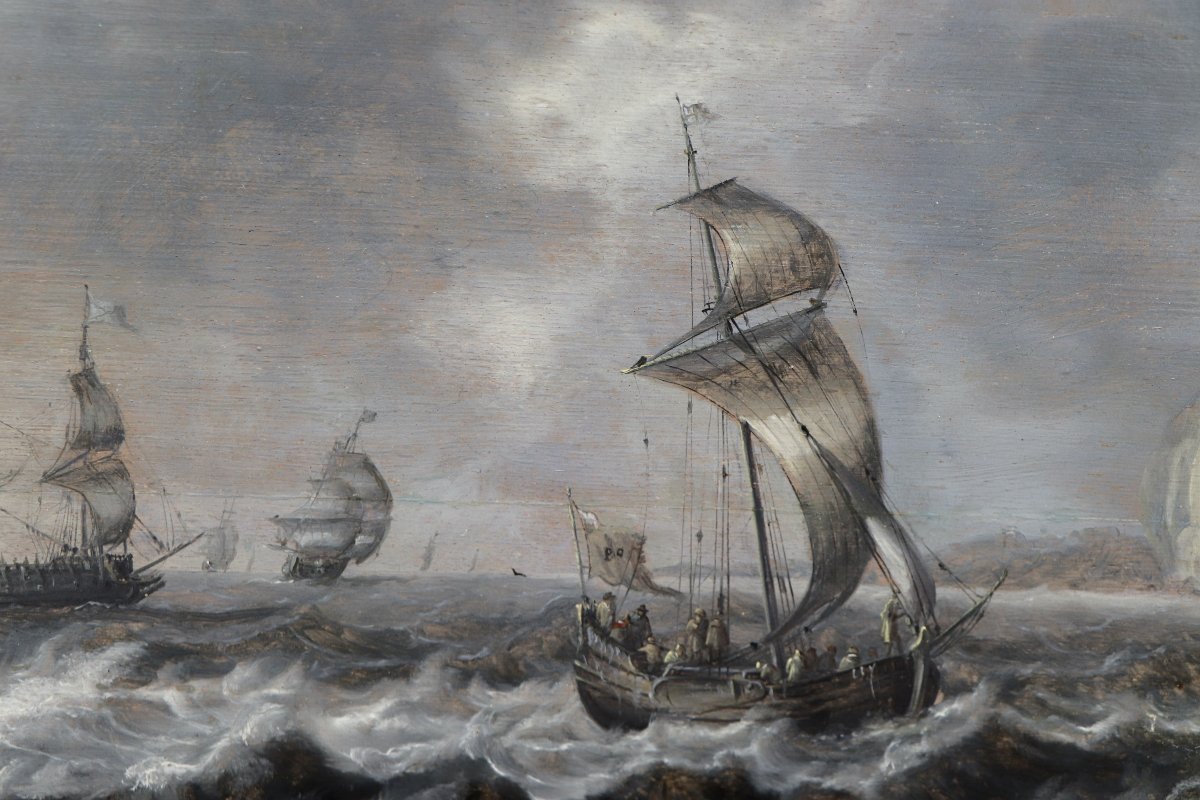 Pieter Van Der Croos (1609/1611–1670),  Marine Painting-photo-3
