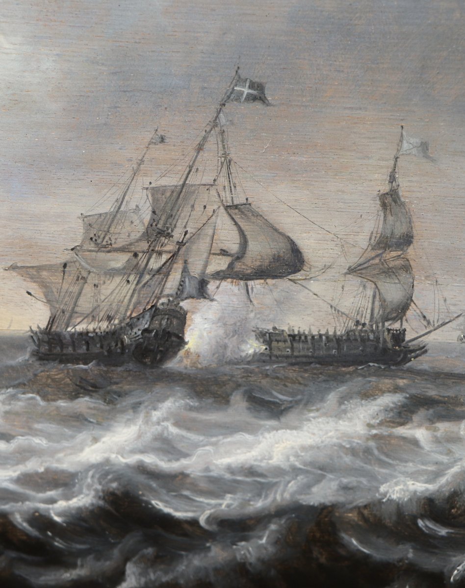 Pieter Van Der Croos (1609/1611–1670),  Marine Painting-photo-4