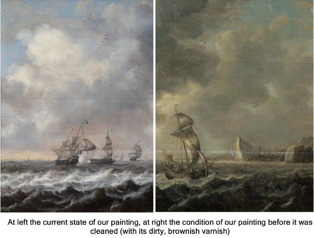 Pieter Van Der Croos (1609/1611–1670),  Marine Painting-photo-5
