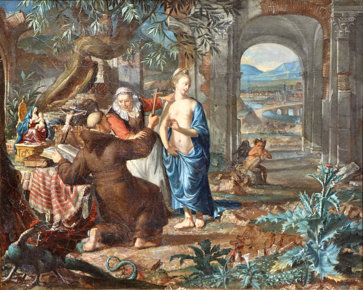 Matthijs Naiveu (1647 - 1726), La Tentation de Saint Antoine-photo-2
