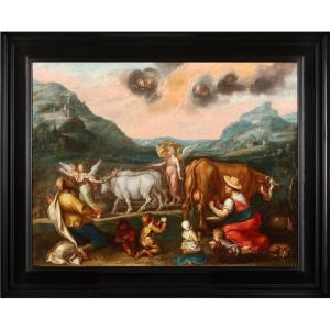 Simon De Vos (1603 - 1676), The Miracle Of Saint Isidore The Farmer