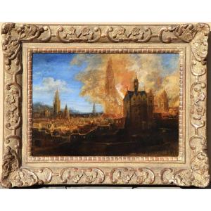 Daniel van Heil (vers 1604 - 1662), Une ville en feu