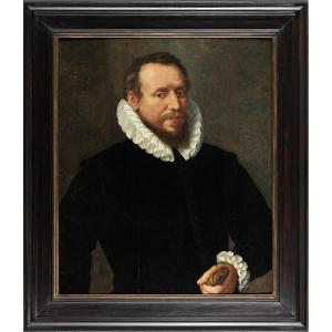 Cercle de Frans Pourbus II (fin 16e S.), Portrait d'homme