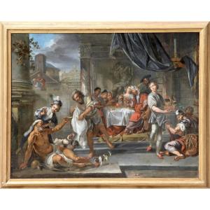 Jacob Toorenvliet (1640 - 1719), The Parable Of The Rich Man And Poor Lazarus