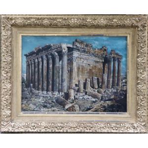 B. de Biassio, Le temple romain de Bacchus à Baalbek (1890)