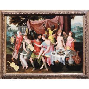 Workshop Of The Master Of The Prodigal Son (c. 1530–1560),the Prodigal Son Among The Courtesans