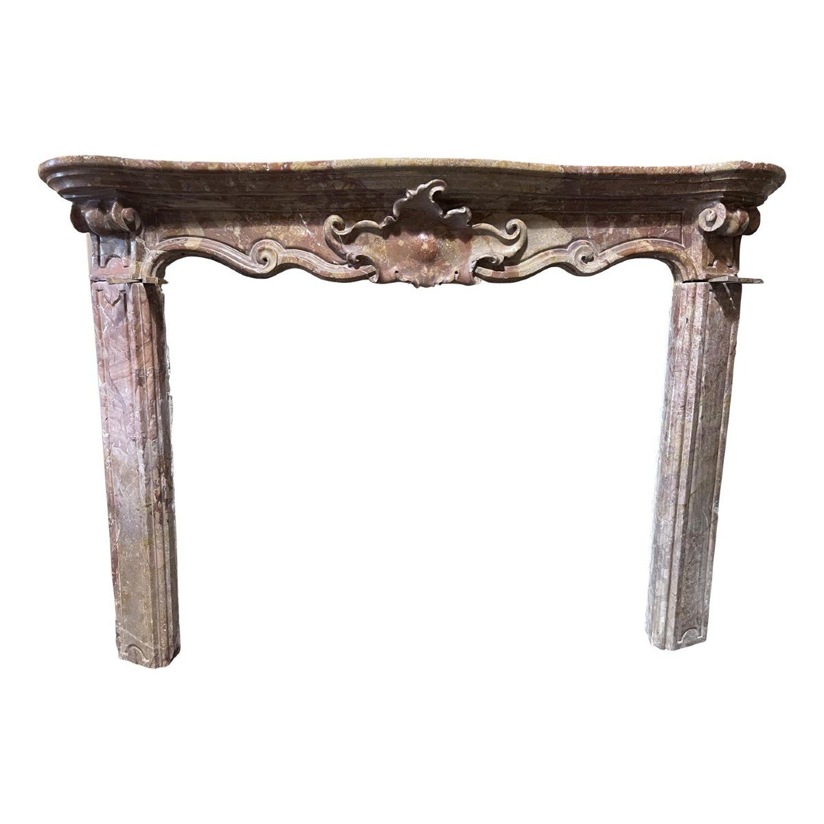 Cheminée En Marbre Italienne ('Brèche Vecchia'), 18ième Siècle