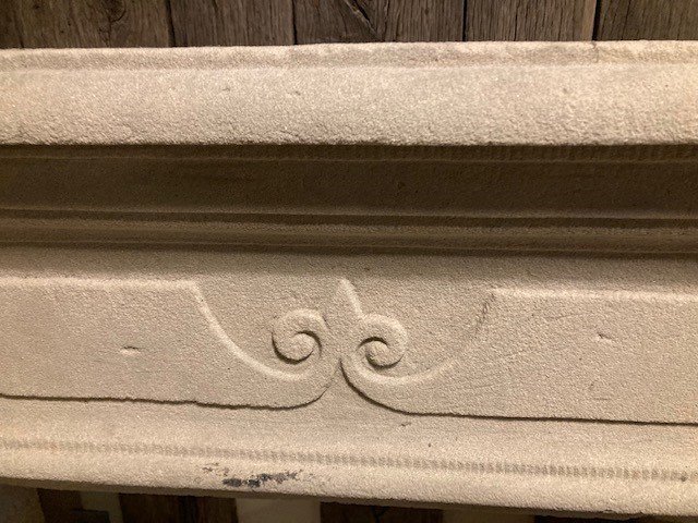 19th Century French Limestone Fireplace-photo-3