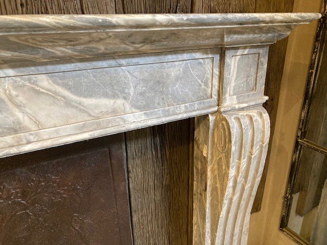 Louis XVI Marble Fireplace, Dating From +/- 1800-photo-2