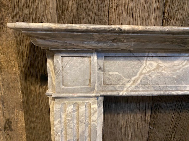 Louis XVI Marble Fireplace, Dating From +/- 1800-photo-4