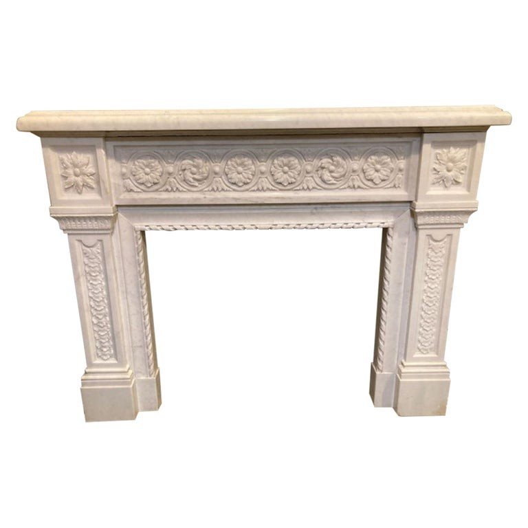 Cheminée En Marbre Blanc