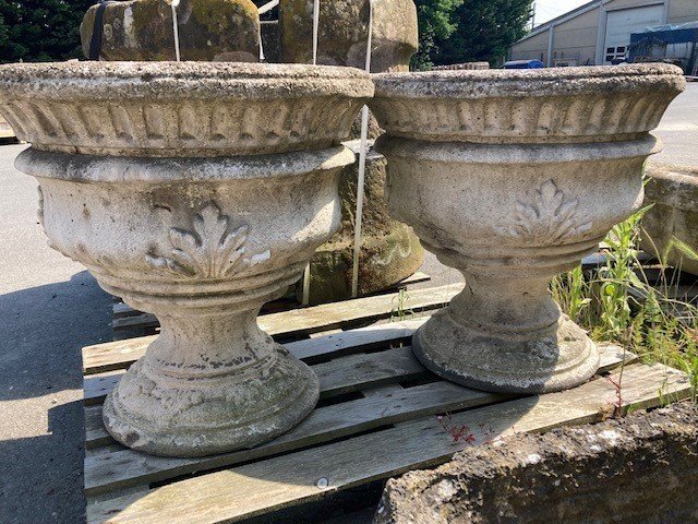 Set Of 2 Venetian Vases, 20th Century-photo-2