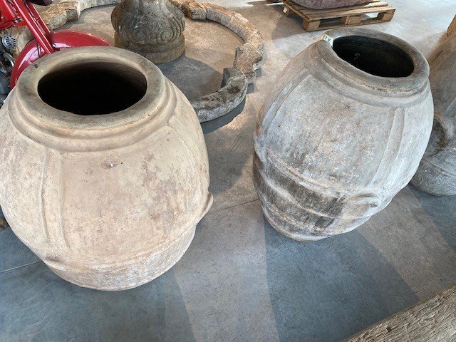 Set Of 2 Italian Jars, 19th Century-photo-3