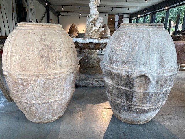 Set Of 2 Italian Jars, 19th Century