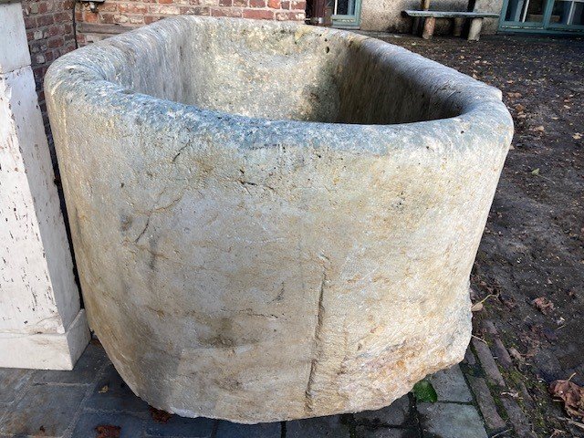 Baignoire en Pierre, ayant 2 Appui-têtes Sculptés-photo-2