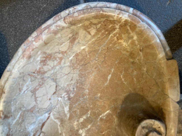 Italian Bassin In 'macchiavecchia' Marble-photo-6