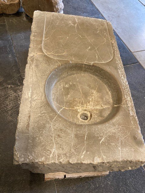 Natural Stone Sink, 19th Century-photo-2