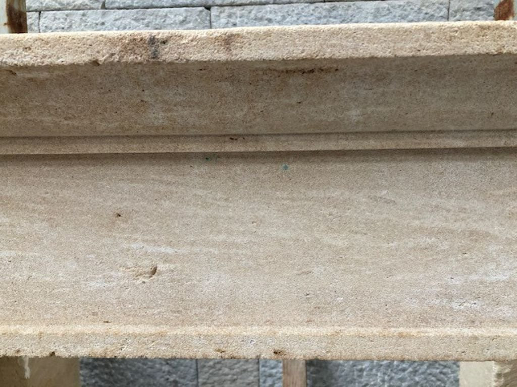 Cheminée en Pierre Blanche Française-photo-2