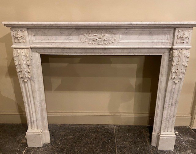 Cheminée en Marbre Carrare-photo-2
