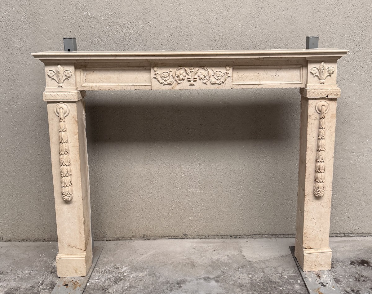 Limestone Fireplace