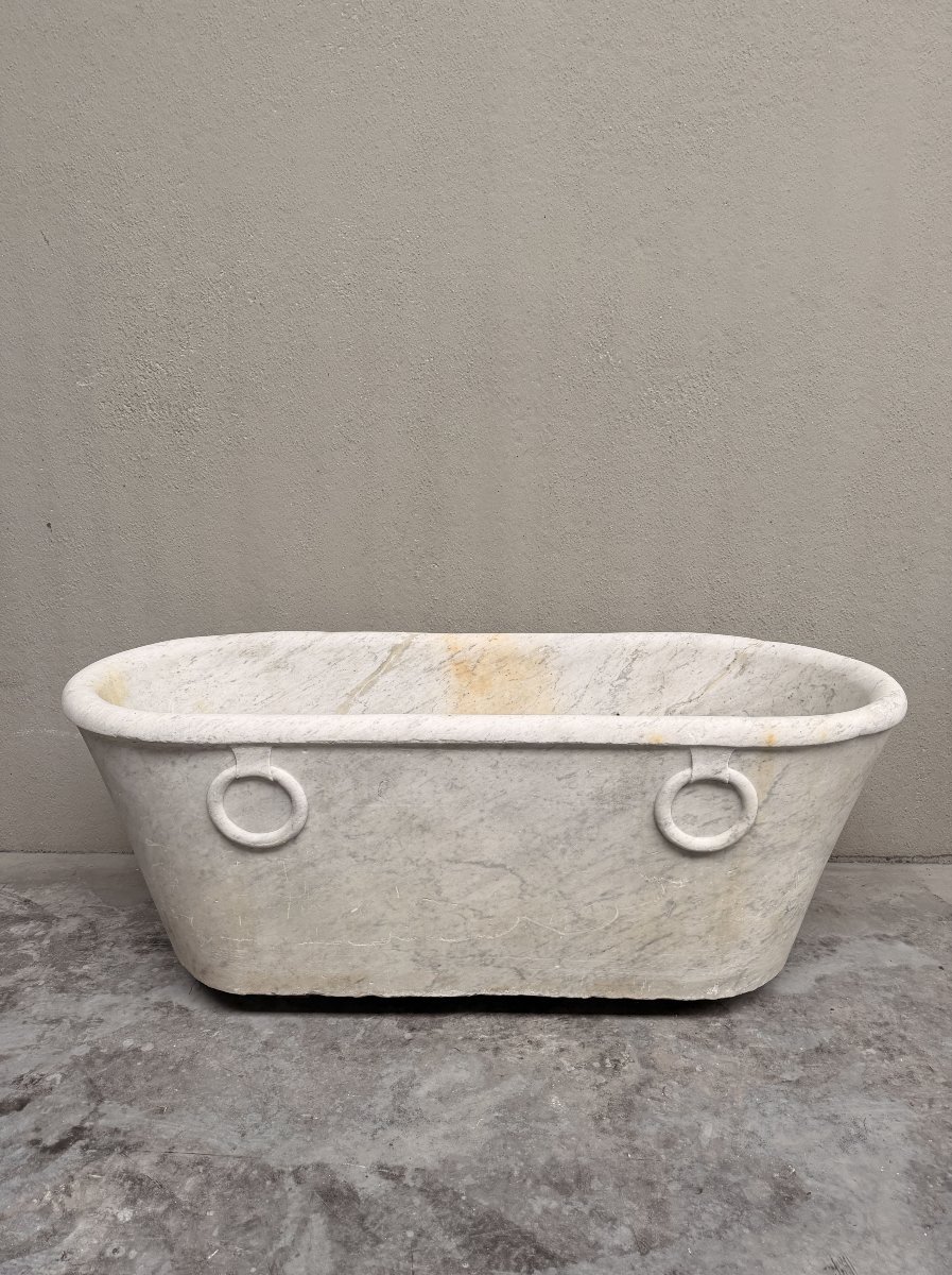 Carrara Marble Bathtub-photo-3