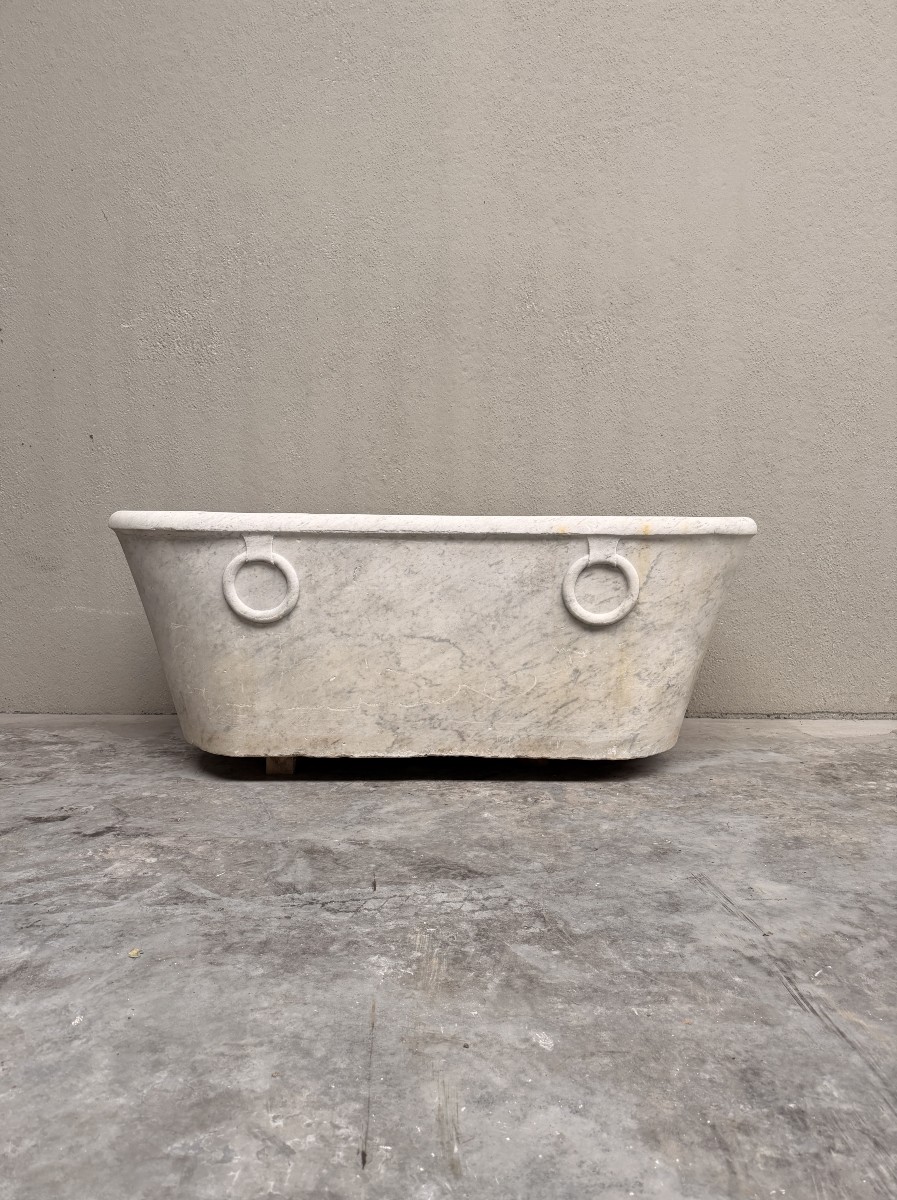 Carrara Marble Bathtub-photo-2
